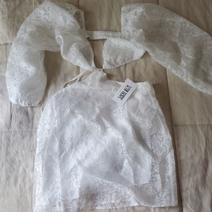 Amelia white lace dress